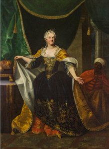 Portret van Elisabeth Christine van Brunswijk-Wolfenbüttel (1691-1750), echtgenote van Karel VI, keizer van het Heilige Roomse Rijk (1685-1740) door Johann Gottfried Auerbach
