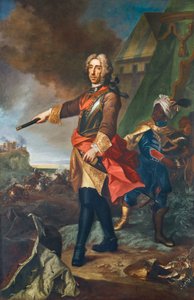 Prins Eugenius van Savoye als veldheer door Johann Gottfried Auerbach