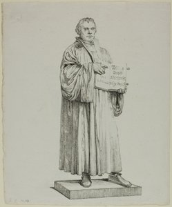 Luthers standbeeld in Wittenberg door Johann Gottfried Schadow