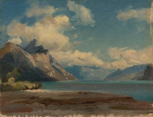 Bij Weesen aan de Walensee, Zwitserland door Johann Gottfried Steffan