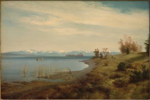 Vroege lente aan de Starnberger See door Johann Gottfried Steffan