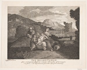 De heilige familie door Johann Gottlieb Friedrich