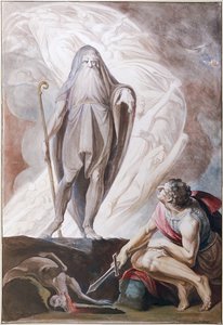Teiresias voorspelt de toekomst aan Odysseus door Johann Heinrich Füssli