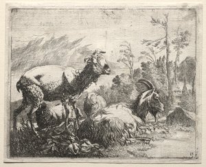 Geiten, 1665 door Johann Heinrich Roos