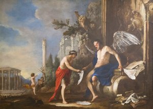 Allegorie van de tijd, Chronos en Eros door Johann Heinrich Schonfeldt