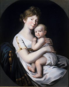 Kroonprinses Luise von Preussen met Kroonprins Friedrich Wilhelm IV door Johann Heinrich Schroder