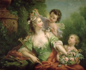 De Muze Euterpe, 1782 door Johann Heinrich Tischbein