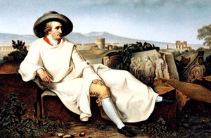 Goethe in Italië, ansichtkaart, ca. 1900