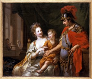 Hectors vertrek door Johann Heinrich Wilhelm Tischbein