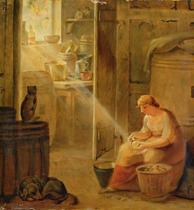 Interieur (De Aardappel) door Johann Heinrich Wilhelm Tischbein