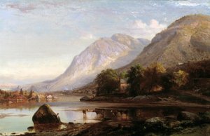 Hudson bij Cold Spring door Johann Hermann Carmiencke