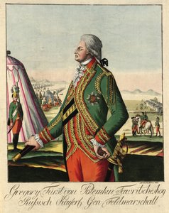 Prins Grigory Alexandrovich Potyomkin 1739-1791, c. 1790 door Johann Hieronymus Loeschenkohl