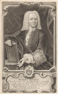 Portret van Michael Alberti door Johann Jacob Haid