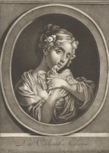 De geliefde duif door Johann Jacobus Haid