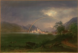 Egern aan de Tegernsee met regenboog
