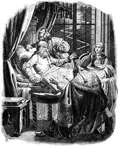 Hendrik de Leeuw voor zijn dood in Brunswijk Illustratie uit de Geschichte des deutschen Volkes door E. Duller