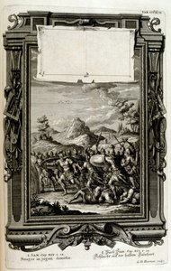 Hebreeën in gevecht (boek van Samuel) door Johann Jakob Scheuchzer