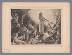 Christus in de onderwereld door Johann Jakob Weber