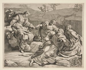St. William bijgestaan door maagden door Johann Jakob von Sandrart