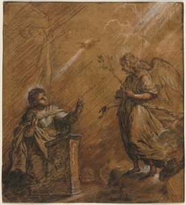 De annunciatie door Johann Jakob von Sandrart