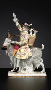 Meissen-figuur van de Welshe Kleermaker, eind 19e / 20e eeuw door Johann Joachim (after) Kändler