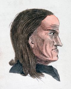 De gelaatstrekken van een melancholisch persoon door Johann Kaspar Lavater