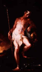 David met het hoofd van Goliath
