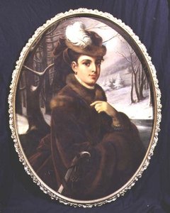 Portret van een elegante Oostenrijkse dame door Johann Kurtweil