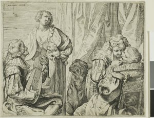 Interieur met Twee Paren Geliefden en een Dwaas door Johann Liss