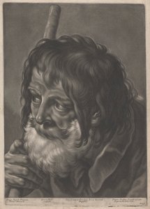 Portret van een Man met een Staf door Johann Lorenz Haid