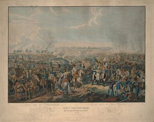 Na de Slag bij de Volkeren: Prins Schwarzenberg brengt nieuws van de overwinning op 18 oktober 1813 door Johann Lorenz Rugendas the Younger
