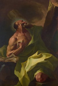 De apostel Andreas door Johann Lucas Kracker