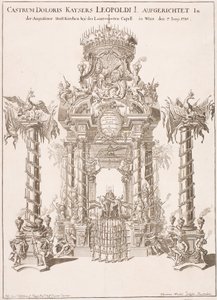 Rouwconstructie voor Keizer Leopold I in de Augustijnenkerk in Wenen, 1705