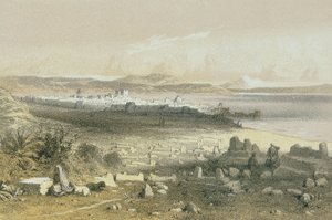 Tiberias in een ets door Schacher - Steinkopk J.F. Editore