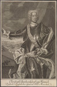 Portret van Graaf Burkhard Christoph von Münnich