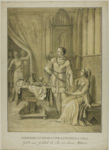 Hertog Ludwig I en Ludmilla door Johann Michael Mettenleiter