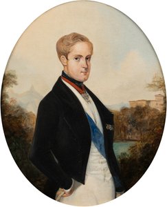 Portret van keizer Peter II van Brazilië 1825-1891, 1846 door Johann Moritz Rugendas