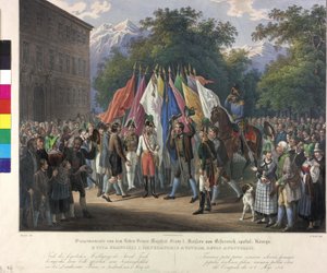 Erfelijke hulde in Tirol 1816 door Johann Nepomuk Hoechle