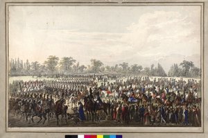 Parade tijdens het Weense congres door Johann Nepomuk Hoechle