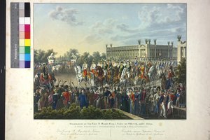 De bewegende majesteit van keizer Franz I in Parijs op 15 april 1814 door Johann Nepomuk Hoechle