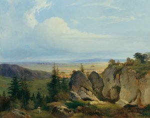De Wiener-Neustädter Heide gezien vanuit Wetzelsdorf