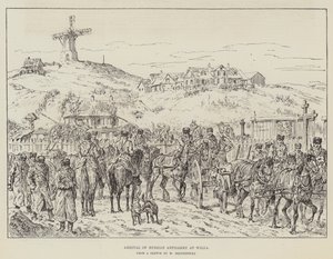 Aankomst van Russische Artillerie in Wilna door Johann Nepomuk Schonberg