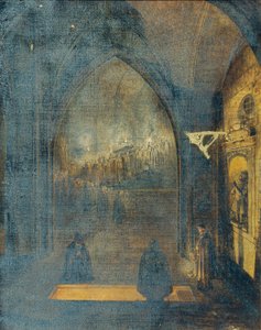 Begrafenis in het interieur van een kerk door Johann Nepomuk Schödlberger
