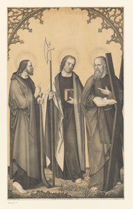 Heilige Jacobus de jongere, Mattheus en Andreas door Johann Nepomuk Strixner