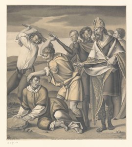 Marteldood van de heilige Ewald door Johann Nepomuk Strixner