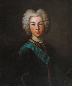 Portret van tsaar Peter II van Rusland 1715-1730, eind jaren 1720 door Johann Paul Luedden