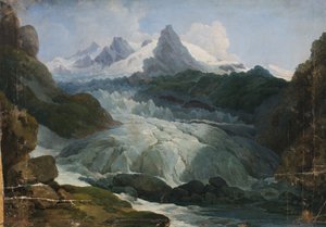 De Rhônegletsjer door Johann Peter Krafft