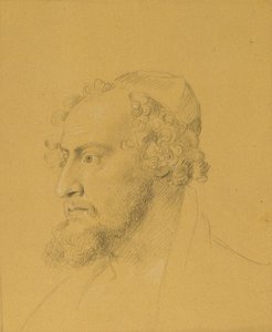 Hoofdstudie van een bebaarde man door Johann Peter Krafft