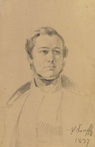 Portretstudie Franz Xaver Eckl door Johann Peter Krafft