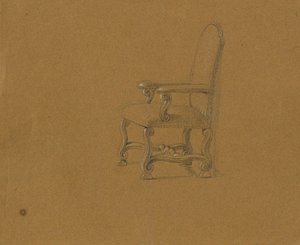 Studie van een Armstoel door Johann Peter Krafft